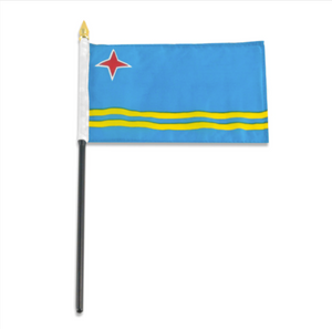 4x6" Aruba stick flag