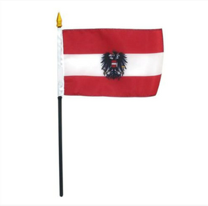4x6" Austria stick flag with seal