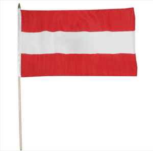 12x18" Austria stick flag w/o the seal