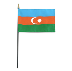 4x6" Azerbajan stick flag