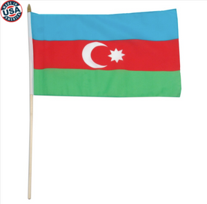 12x18" Azerbajan stick flag