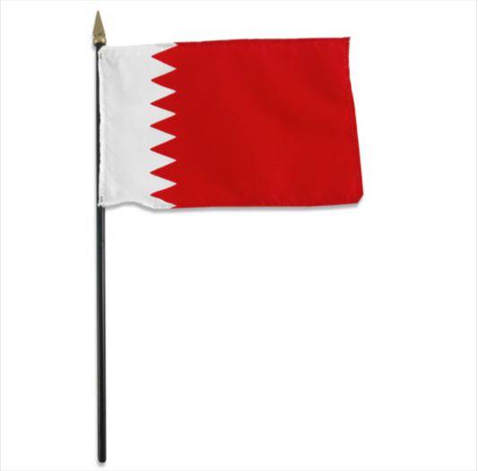 4x6" Bahrain stick flag