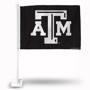 TEXAS A&M BLACK WITH PRIMARY LOGO CAR FLAG