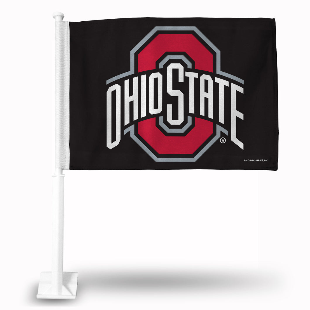OHIO STATE BLACK CAR FLAG