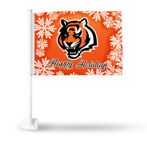 BENGALS HOLIDAY THEMED CAR FLAG