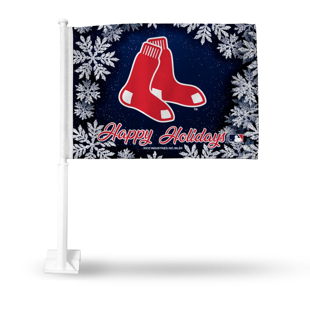 RED SOX HOLIDAY THEMED CAR FLAG
