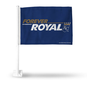 KANSAS CITY ROYALS "FOREVER ROYAL" CAR FLAG - HORIZONTAL LOGO