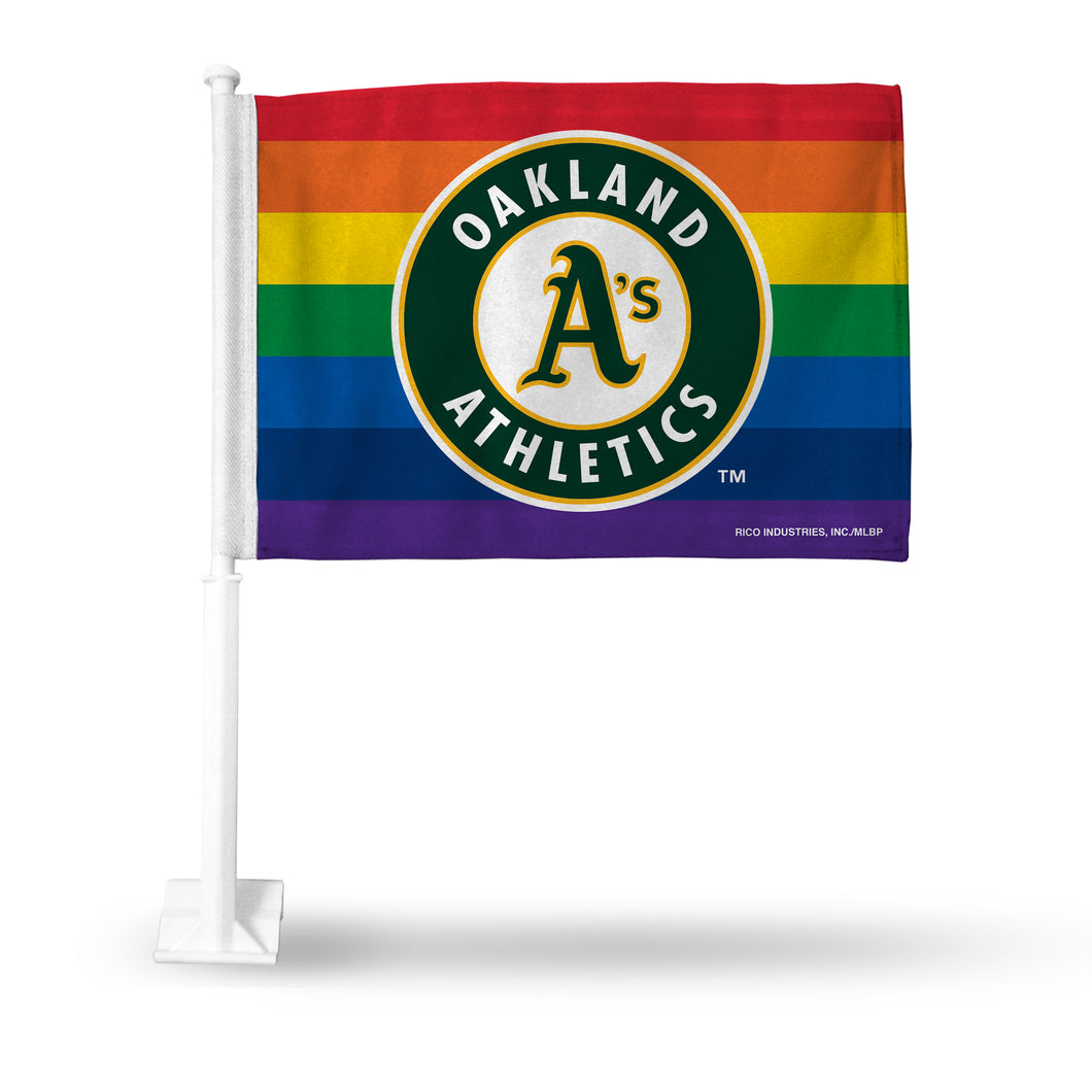 ATHLETICS PRIDE CAR FLAG