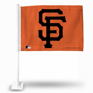 SF GIANTS SF LOGO ORANGE BKG CAR FLAG