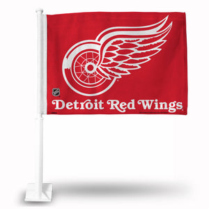 RED WINGS CAR FLAG-RED