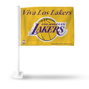 VIVA LOS LAKERS YELLOW CAR FLAG
