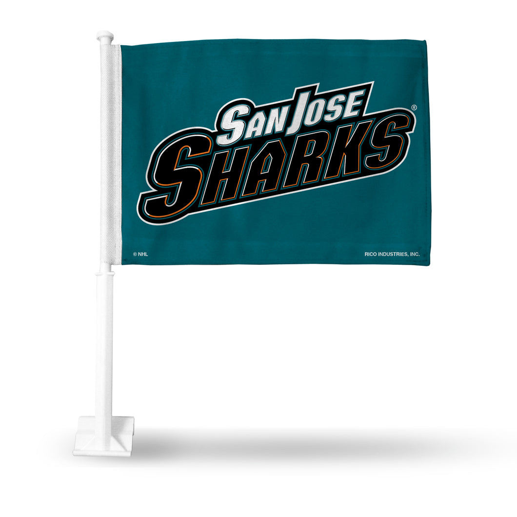 SAN JOSE SHARKS SECONDARY DESIGN CAR FLAG