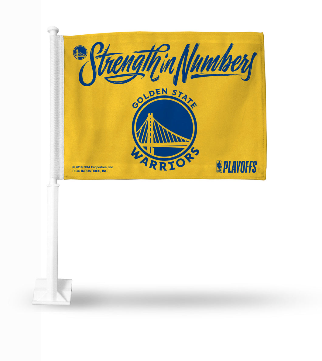WARRIORS - STRENGTH IN NUMBERS - YELLOW CAR FLAG