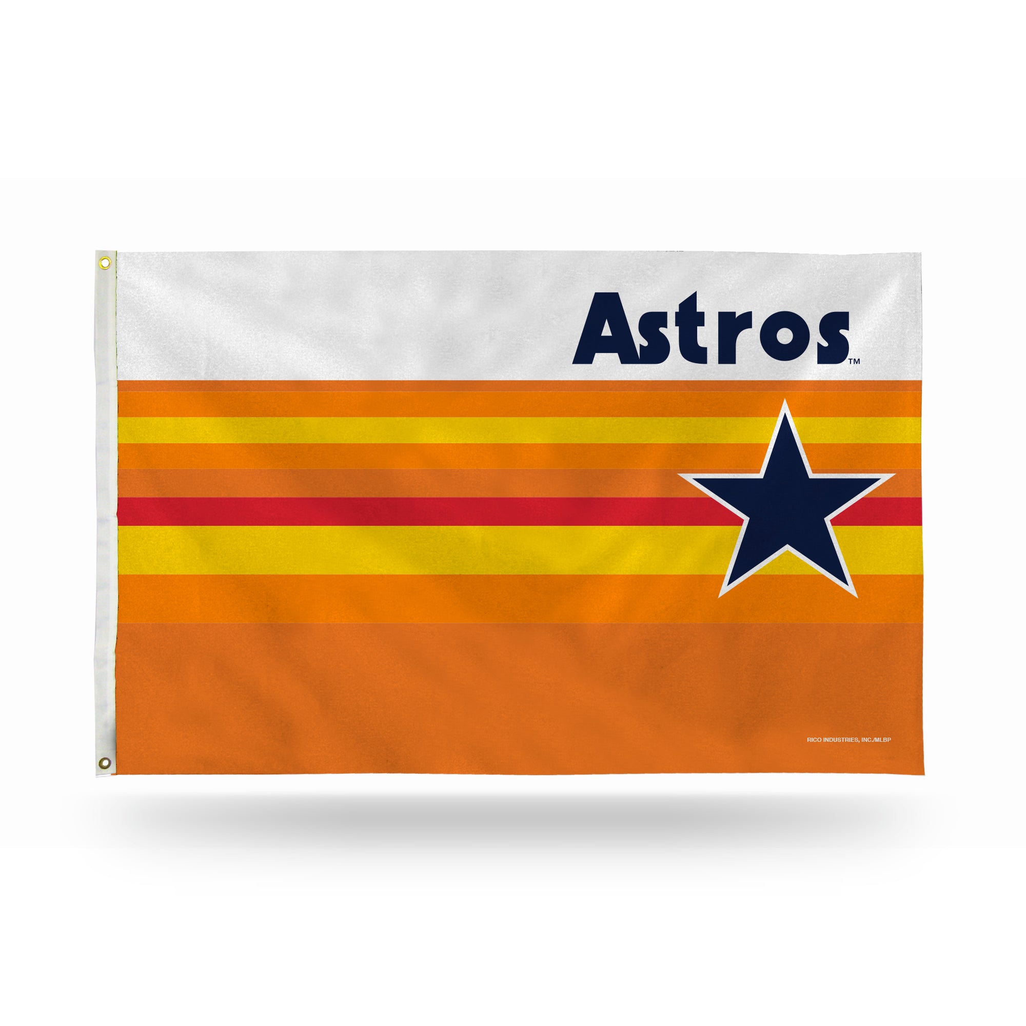 Houston Astros Vintage Rainbow Stripes Double Sided Garden Flag