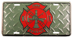 Firefighters License Plate
