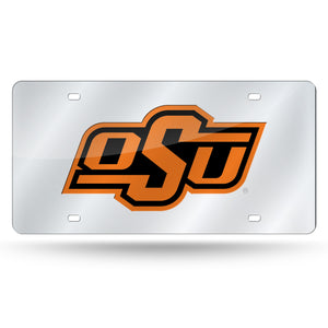 OKLAHOMA STATE SILVER LASER CUT TAG