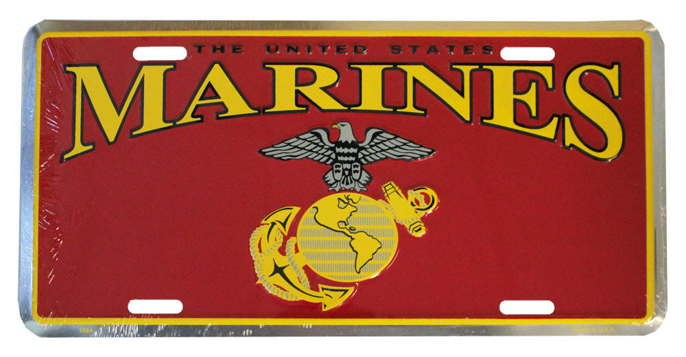 Marines License Plate (Chrome)