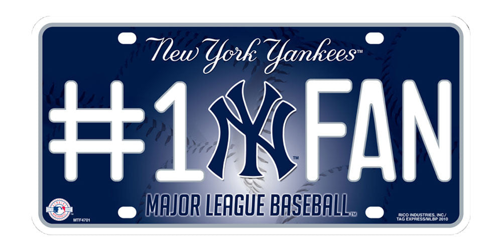 New York Yankees MLB License Plate (#1 Fan)
