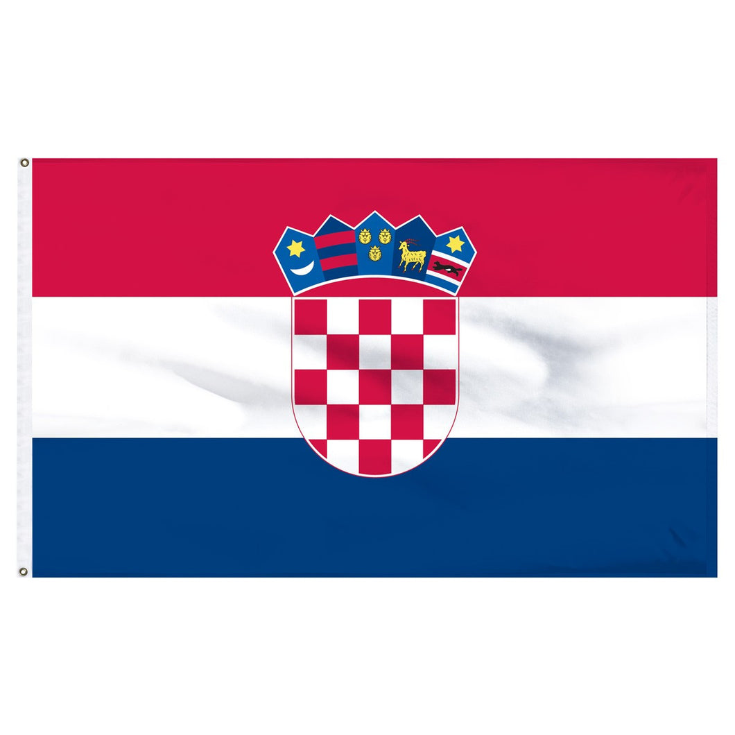 Croatia 3x5 Flag With Seal