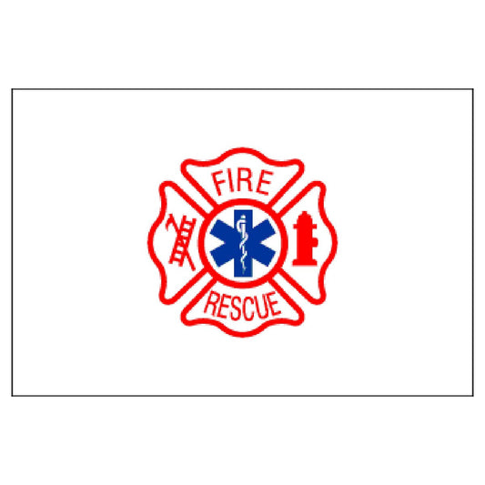 Fire Rescue Flag 3x5 Nylon