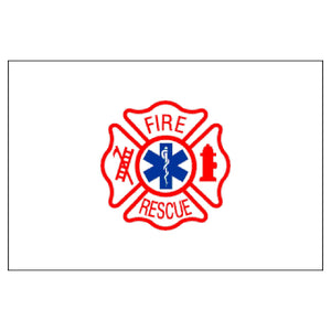 Fire Rescue Flag 3x5 Nylon
