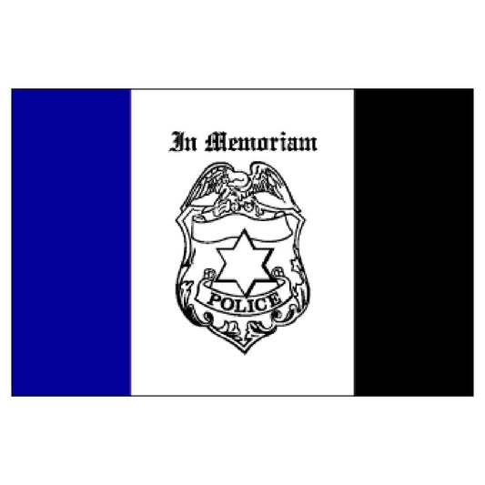 Police Mourning Flag 3ft x 5ft Nylon